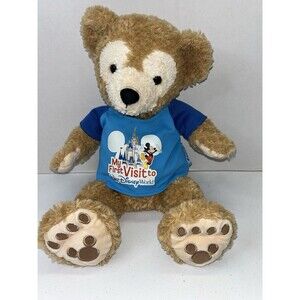 Disney Tokyo Duffy The Disney Bear Mickey Stuffed Plush Tan Brown 17” with shirt